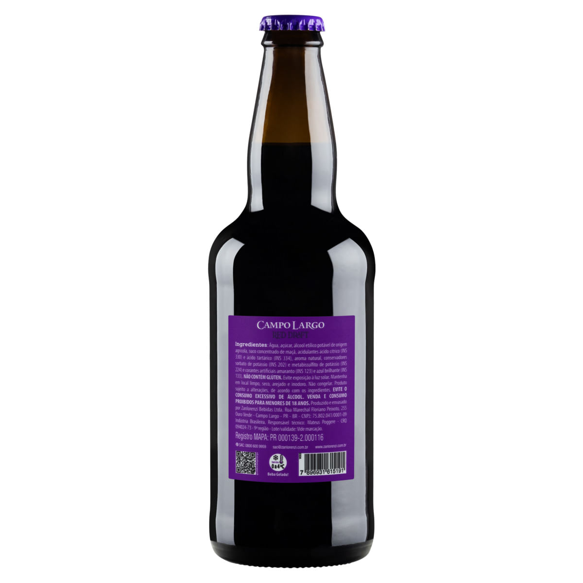Chopp Red Draft Campo Largo Long Neck 500ml | Bretas Supermercado