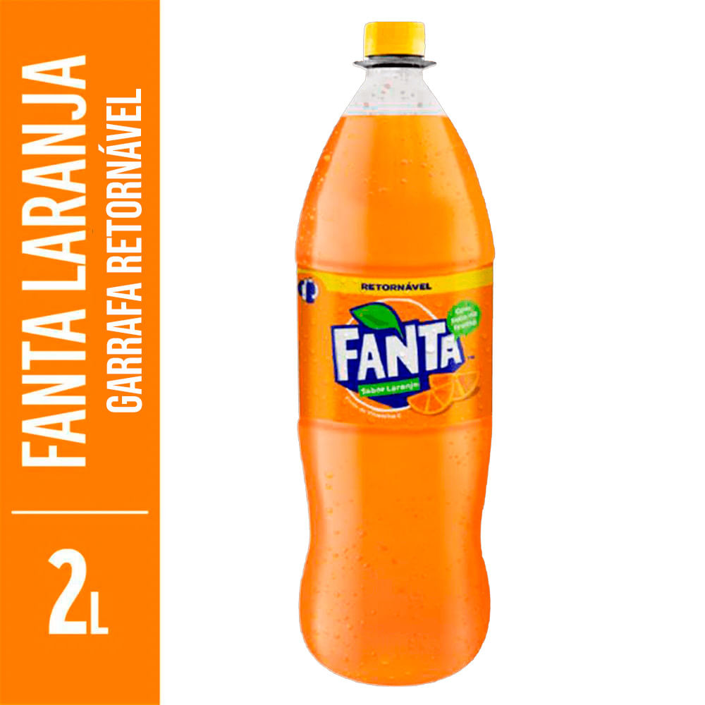 Garrafa de Refrigerante Retornável Fanta Laranja Pet 2 Litros