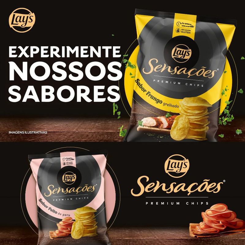 Batata Frita Lisa Lays Sensações Premium Frango Grelhado 70g